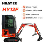 Mini Excavator with Pilot Controls & Cab | 13.5 hp B&S Engine | HUAYEE HY12F - Image 7