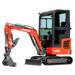 Mini Excavator with 14hp Kubota Engine | Hydraulic Thumb, Side Swing & Cab | HUAYEE HY18C