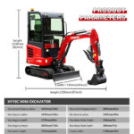 Mini Excavator with 14hp Kubota Engine | Hydraulic Thumb, Side Swing & Cab | HUAYEE HY18C - Image 8
