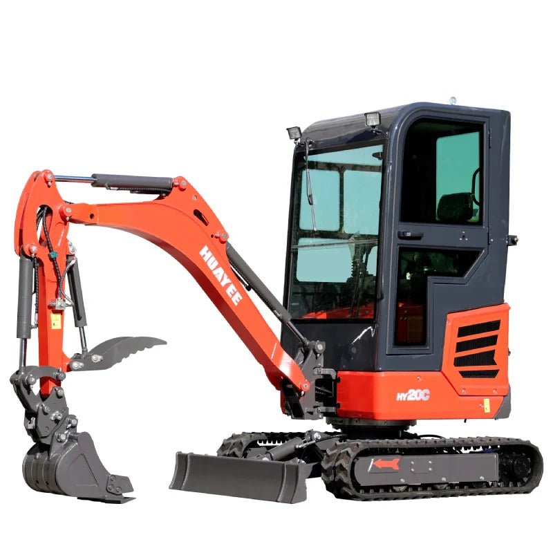 2-ton-pro-mini-excavator-with-16hp-kubota-engine-enclosed-cab-huayee-hy20c 2 Ton Pro Mini Excavator with 16HP Kubota Engine & Enclosed Cab | HUAYEE HY20C - Image 1