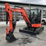 2026 Kubota U35-4 (CAB ANGLE)  includes enclosed cab, heat, A/C, angle blade, coupler, hydraulic thumb, dig bucket