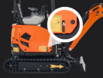 AX-17 | 23 HP B&S Engine 1.6 Ton Mini Excavator with Swing Boom - Image 12