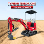 TYPHON TERROR ONE STORM 1 Ton Mini Excavator Trench Digger with Hydraulic Oil Cooler Canopy & Wide Bucket Ideal for Garden, Farm, Park & Road Work Digging, Drilling, Bull-Dozing - Image 20