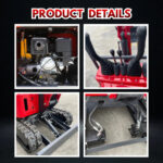 TYPHON TERROR ONE STORM 1 Ton Mini Excavator Trench Digger with Hydraulic Oil Cooler Canopy & Wide Bucket Ideal for Garden, Farm, Park & Road Work Digging, Drilling, Bull-Dozing - Image 21