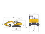 KYMRON® XH140 Pro Series Excavator with Thumb + Cab w/ AC &Heat AM/FM Radio - Image 14