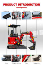 Mini Excavator with 14hp Kubota Engine | Hydraulic Thumb, Side Swing & Canopy | HUAYEE HY18B - Image 15
