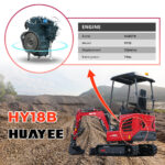 Mini Excavator with 14hp Kubota Engine | Hydraulic Thumb, Side Swing & Canopy | HUAYEE HY18B - Image 18