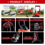 Mini Excavator with Hydraulic Thumb & Side Swing Boom - 13.5hp B&S Engine | HUAYEE HY14C - Image 11