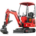 Mini Excavator with Hydraulic Thumb & Side Swing Boom - 13.5hp B&S Engine | HUAYEE HY14C