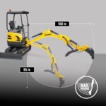 MechMaxx Mini Compact Excavator with Kubota D902 Engine, 95" Max Digging Depth, 4190 lb Operating Weight, Model MEC17PRO - Image 32