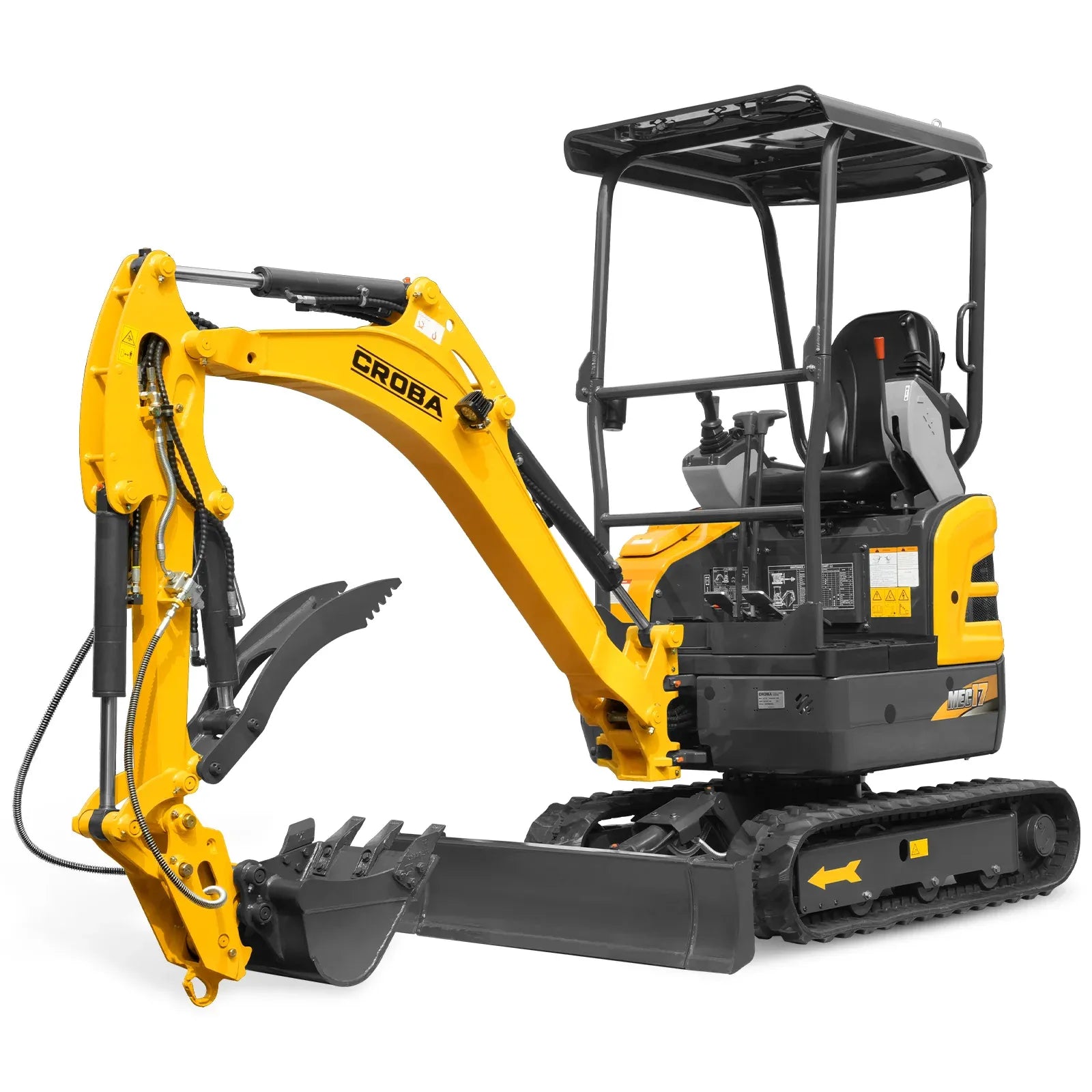 MEC17._1600x_c9b02ccd-c3a2-40b8-89fa-e26d09fd01ef.jpg MechMaxx Mini Compact Excavator with Kubota D902 Engine, 95" Max Digging Depth, 4190 lb Operating Weight, Model MEC17PRO - Image 1
