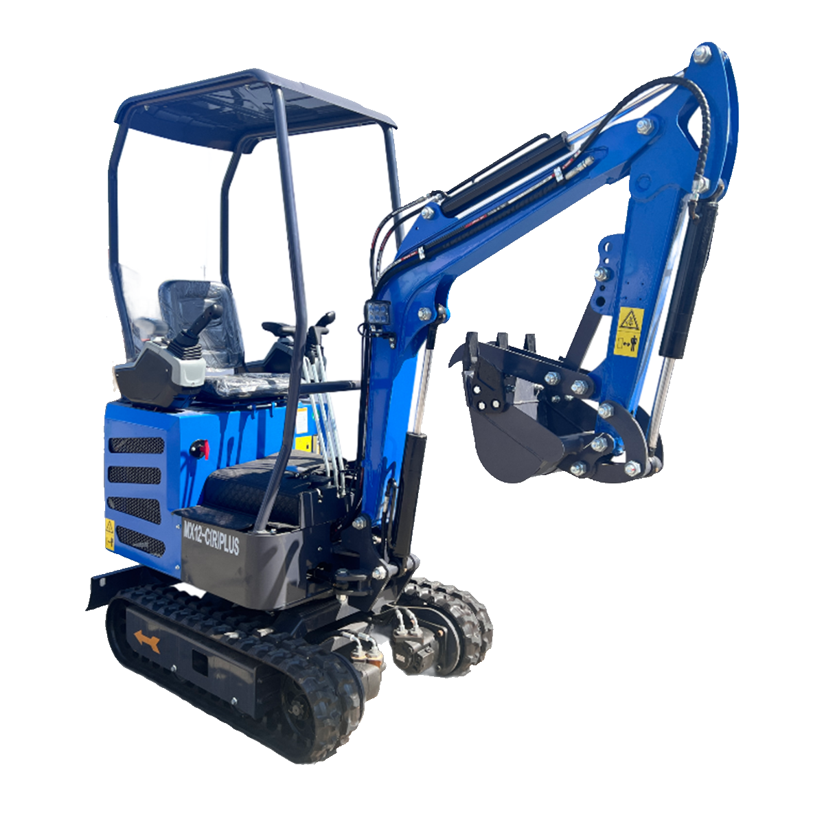 MX12CRPLUSFront45 1 Ton Fuel Injected Engine Mini Excavator w/ Side Swing Boom and Pilot Control | MX12-CRPLUS - Image 1