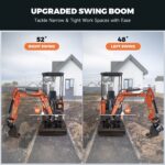 AX-16C | 23 HP B&S Engine Mini Excavator with Swing Boom - Image 2