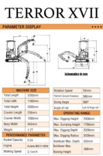 2025 3800 lb TYPHON TERROR XVII Mini Excavator Rubber Track with Kubota D902 Diesel Engine USA - Image 12