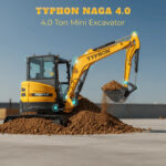 TYPHON NAGA 4.0 Mini Excavator w 4 Ton 24.4hp Yanmar Diesel Engine Metal Track ISO SAE control switch, AC Heater Cabin, 2 Travel Speed - Image 16