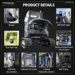 TYPHON TERROR LXV 6.6 Ton Excavator Kubota V2607 56.9HP AC/Heater Cabin Boom Swing - Image 14