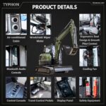 TYPHON TERROR LXV 6.6 Ton Excavator Kubota V2607 56.9HP AC/Heater Cabin Boom Swing - Image 10