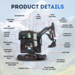 TYPHON TERROR X2 MAX 2.7 Ton Mini Excavator Powerful, Yanmar Engine, Cabin with A/C & Heater, Pilot Control, Boom Swing - Image 12