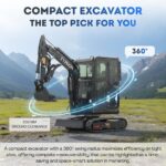 TYPHON TERROR X2 MAX 2.7 Ton Mini Excavator Powerful, Yanmar Engine, Cabin with A/C & Heater, Pilot Control, Boom Swing - Image 15