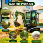 TYPHON TERROR XXV Diesel Mini Excavator 2.7 Ton, 25.1 hp Kubota D1105 RetractableTracks, AC Cabin - Image 33