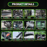 TYPHON TERROR XXV Diesel Mini Excavator 2.7 Ton, 25.1 hp Kubota D1105 RetractableTracks, AC Cabin - Image 29