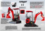 3800lbs TYRANT 17 Diesel Mini Excavator Kubota D902 Engine Side Swing w 12 attachments - Image 14