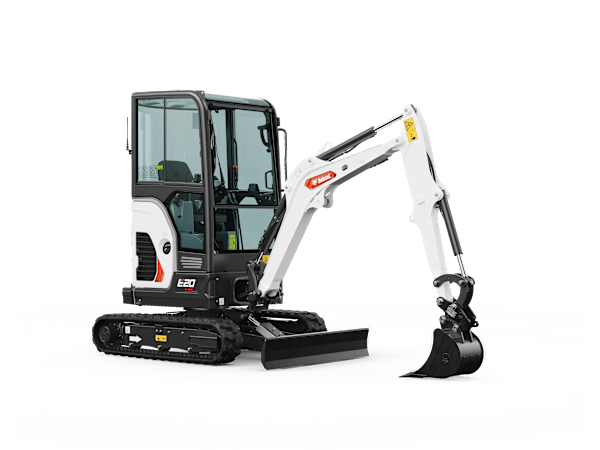 bobcat-e20-compact-excavator-front-right-quarter-050725 E20 Compact Excavator - Image 1