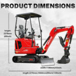 Mini Excavator with 14HP Kubota Engine & Hydraulic Thumb | HUAYEE HY16C - Image 2