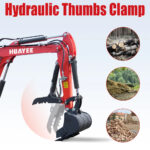Mini Excavator - Hydraulic Thumb Clamp, 13.5HP Rato Engine Gas Powered | HUAYEE HY12C - Image 4