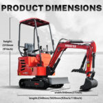 Mini Excavator - Hydraulic Thumb Clamp, 13.5HP Rato Engine Gas Powered | HUAYEE HY12C - Image 5