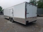 Enclosed Trailer 8.5' X 26' White Car Hauler - Image 7