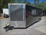 Enclosed Trailer 8.5' X 24' Charcoal Grey Hauling - Image 3