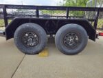 7' X 12' Straight Deck Utility Trailer 2ft Mesh Sides Double Axle 7K GVWR - Image 4