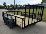 7' X 12' Straight Deck Utility Trailer 2ft Mesh Sides Double Axle 7K GVWR - Image 5