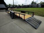5x14 Dovetail Utility Trailer Powder Coated W/ Gate 3,500lb Axle - Image 20