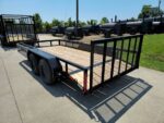 6.4x14 Dovetail Utility Trailer with Side Baskets (2) 3500lb Axles - Image 9