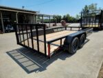 6.4x14 Dovetail Utility Trailer with Side Baskets (2) 3500lb Axles - Image 11