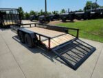 6.4x14 Dovetail Utility Trailer with Side Baskets (2) 3500lb Axles - Image 14