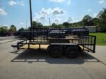7x14 Dovetail Utility Trailer with Side Gate and Rear Gate (2) 3500lb Axles 7K GVWR - Image 4