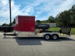 Enclosed Trailer 7' X 20' Red Hybrid Trailer Landscaping Equipment etc.. - Image 4