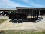 7x16 IBeam Hybrid Hydraulic Dump Trailer with 3ft Sides (2) 6K Axles - Image 9