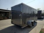 7x16 Charcoal V-Nose Enclosed Storage Trailer (2) 3,500lb Axles - Image 4