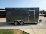 7x16 Charcoal V-Nose Enclosed Storage Trailer (2) 3,500lb Axles - Image 10