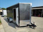 7x16 Charcoal V-Nose Enclosed Storage Trailer (2) 3,500lb Axles - Image 7