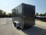 7' x 14' Charcoal Gray Enclosed Trailer 8ft Interior (2) 3500 lb Axles - Image 5