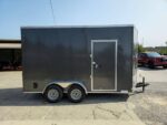7' x 14' Charcoal Gray Enclosed Trailer 8ft Interior (2) 3500 lb Axles - Image 9