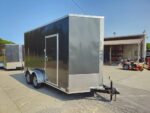 7' x 14' Charcoal Gray Enclosed Trailer 8ft Interior (2) 3500 lb Axles - Image 4