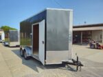7' x 14' Charcoal Gray Enclosed Trailer 8ft Interior (2) 3500 lb Axles - Image 14