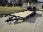 7' X 18' Wood Deck Car Hauler WIth Removable Fender 5,200 lb Axles - Image 3