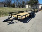 6'4" x 16 Utility Trailer Double Axle Dovetail With Gate Powder Coated (2) 3500lb Axles - Image 12